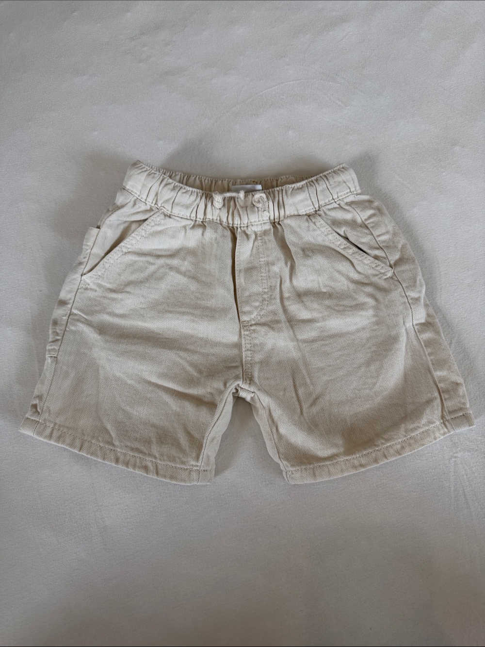 Zara Kids Cream Drawstring Shorts Size 18-24 Months